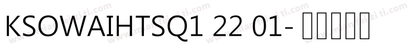 KSOWAIHTSQ1 22 01字体转换